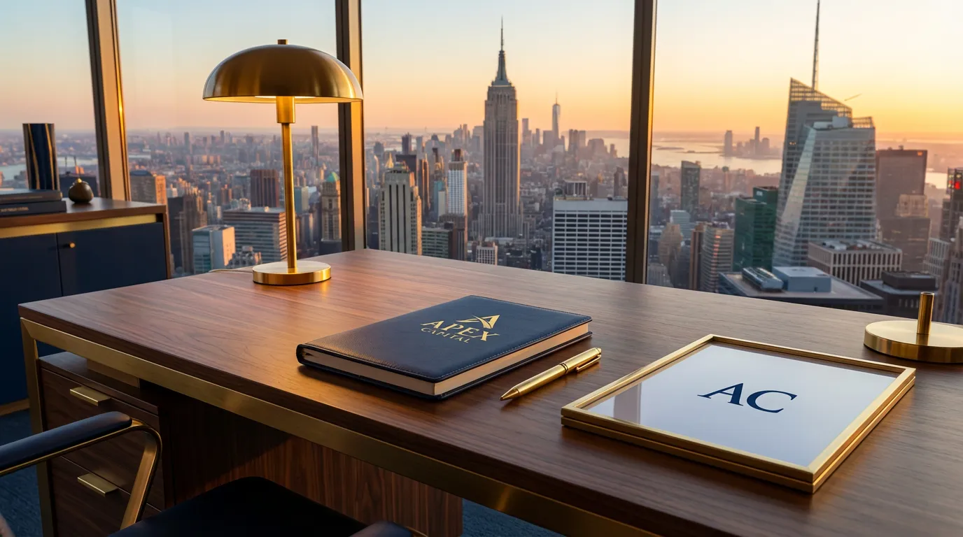 Premium Corporate Stationery on Executive Desk - Custom Pens and Notebooks